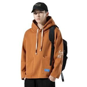 Versma Our Collection Japanese Biker Hoodie Sweatshirt Patch Sleeve Large